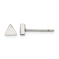 Chisel Stainless Steel Polished Triangle Post Earrings, 4.95 x 4.83 mm