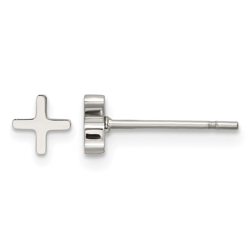 Chisel Stainless Steel Polished X Post Earrings, 6.03 x 5.99 mm