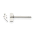 Chisel Stainless Steel Polished Lightning Bolt Post Earrings, 5.34 x 2.27 mm