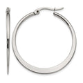 Chisel Stainless Steel Polished 34mm Diameter Hoop Earrings, 36 x 34 mm