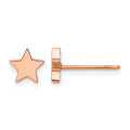 Chisel Stainless Steel Polished Rose IP-plated Star Post Earrings, 7.03 x 7.33 mm
