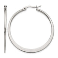 Chisel Stainless Steel Polished 40mm Diameter Hoop Earrings, 40 x 40 mm