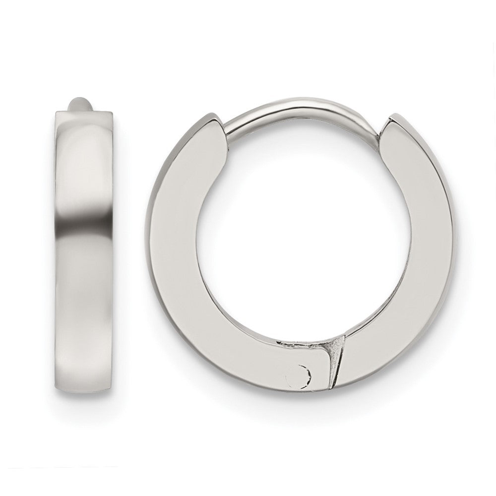 Chisel Stainless Steel Polished 2.2mm Hinged Hoop Earrings, 13 x 13 mm