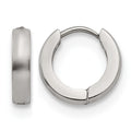 Chisel Stainless Steel Polished 3mm Hinged Hoop Earrings, 13 x 13 mm