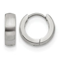 Chisel Stainless Steel Polished 4mm Hinged Hoop Earrings, 13 x 13 mm