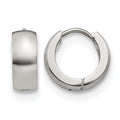 Chisel Stainless Steel Polished 5mm Hinged Hoop Earrings, 13 x 13 mm
