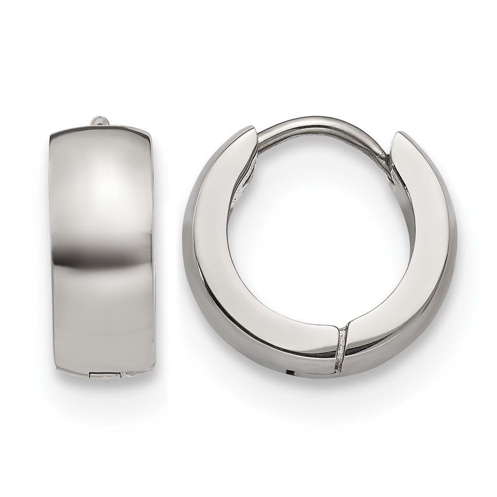 Chisel Stainless Steel Polished 5mm Hinged Hoop Earrings, 13 x 13 mm
