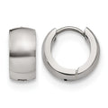 Chisel Stainless Steel Polished 6mm Hinged Hoop Earrings, 13 x 13 mm
