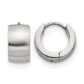 Chisel Stainless Steel Polished 7mm Hinged Hoop Earrings, 13 x 13 mm