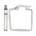 Chisel Stainless Steel Polished 20mm Square Hoop Earrings, 20 x 20 mm