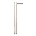 Chisel Stainless Steel Polished Long Bar Post Dangle Earrings, 60 x 3 mm