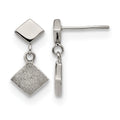 Chisel Stainless Steel Polished Laser-cut Post Dangle Earrings, 18.5 x 9.6 mm