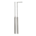 Stainless Steel Polished Bar Post Dangle Earrings, 77.87 x 3.46 mm