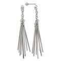 Chisel Stainless Steel Polished Multi Bar Front and Back Post Dangle Earrings, 72 x 9 mm