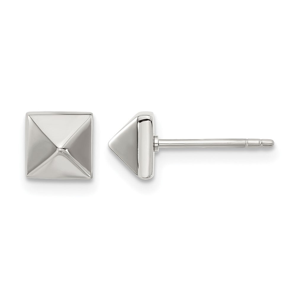 Chisel Stainless Steel Polished 6mm Stud Post Earrings, 6 x 6 mm