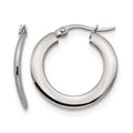 Chisel Stainless Steel Polished Curved Hoop Earrings, 25 x 24 mm
