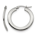 Chisel Stainless Steel Polished Curved Hoop Earrings, 28 x 27 mm