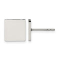 Chisel Stainless Steel Polished Square Post Earrings, 9 x 9 mm