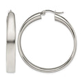 Chisel Stainless Steel Polished 6.75mm Hoop Earrings, 45 mm