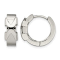 Chisel Stainless Steel Polished X Hinged Hoop Earrings, 18 mm