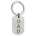 Chisel Stainless Steel Brushed Lasered Dad Key Ring