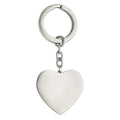 Chisel Stainless Steel Polished Heart Key Ring