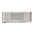 Chisel Stainless Steel Brushed and Polished Grey Carbon Fiber Inlay Money Clip