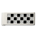 Chisel Stainless Steel Polished Black and Grey Carbon Fiber Inlay Money Clip