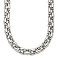 Chisel Stainless Steel Polished 24 inch Oval Link Necklace, 24 x 8 mm