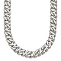 Chisel Stainless Steel Polished 24 inch Link Necklace, 24 x 9 mm