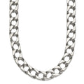 Chisel Stainless Steel Polished 24 inch Square Link Necklace, 24 x 9 mm