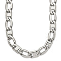 Chisel Stainless Steel Polished 24 inch Open/Anchor Link Necklace, 24 x 12 mm