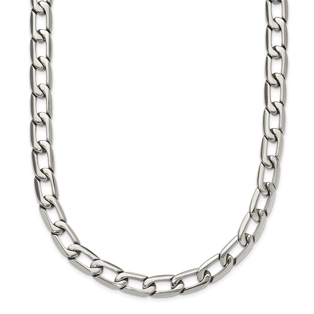 Chisel Stainless Steel Polished 24 inch Open Link Necklace, 24 x 11 mm