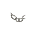 Stainless Steel Interlinked Oval 16.5in w/ext Necklace, 16.5 mm