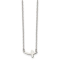 Chisel Stainless Steel Polished Sideways Cross on an 18 inch Cable Chain Necklace, 18 x 14 mm, 3.14 g