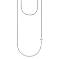 Chisel Stainless Steel Polished Layered Sideways Cross on an 18 inch Cable Chain Necklace, 18 x 14 mm