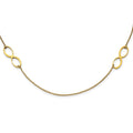 Stainless Steel Polished Yellow IP-plated Infinity 20.5in Necklace, 20.5 mm