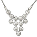 Stainless Steel Polished Multi-circle 19in w/2in ext Necklace, 16 mm