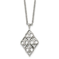 Chisel Stainless Steel Polished Pendant on a 20 inch Cable Chain Necklace, 20 x 21 mm