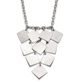 Stainless Steel Polished Fancy Multi-square Necklace, 18.5 mm