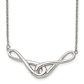 Stainless Steel Polished Infinity Symbols 19in Necklace, 19 mm