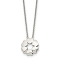 Stainless Steel Polished Circle of Hearts 18.5in Necklace, 18.5 mm