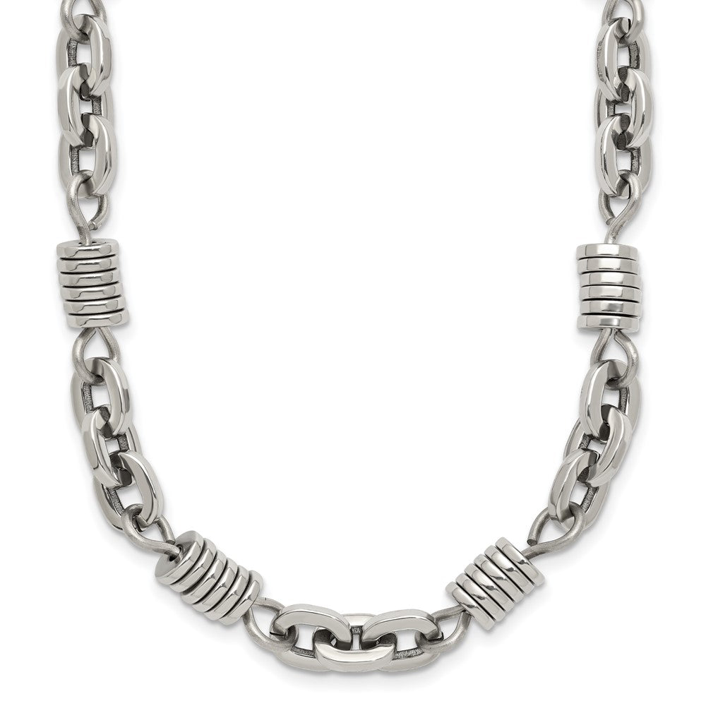 Chisel Stainless Steel Polished 20 inch Necklace, 20 x 6 mm