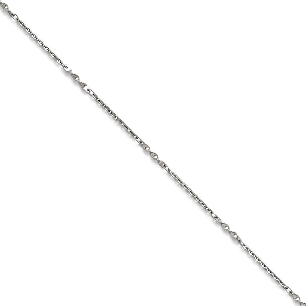 Stainless Steel Polished Fancy Link Chain, 9.5 mm