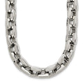 Chisel Stainless Steel Polished 20 inch Square Link Necklace, 20 x 8 mm