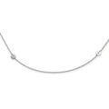 Stainless Steel Polished Circles with CZ Necklace, 33.75 mm
