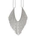 Stainless Steel Polished Multi Chain Bib 20in Necklace, 20 mm