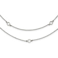 Stainless Steel Polished Two Strand 15.75in w/2in ext Necklace, 15.75 mm