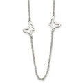 Stainless Steel Polished Butterflies 33in Necklace, 33 mm