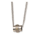 Stainless Steel Yellow IP-plated Accent Necklace, 24 x 20 mm